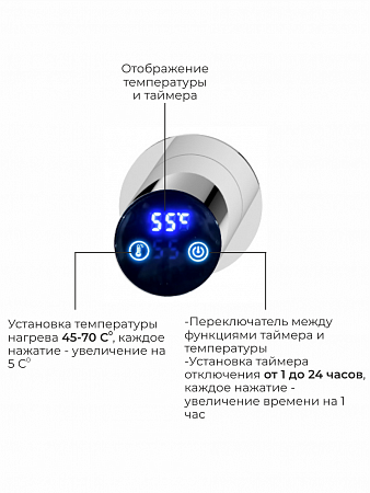 Аккорд П5 500х800 электро Полотенцесушитель TERMINUS Нержавеющая сталь Чапаевск - фото 4