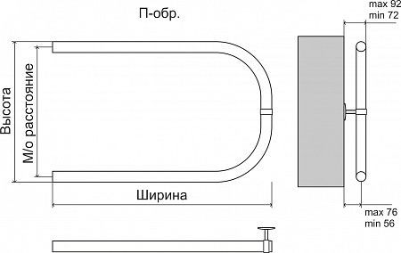 П-обр БШ 320х600 Полотенцесушитель  TERMINUS Чапаевск - фото 3