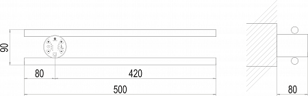 Полка Электро П2 КРУГ 500х90 NEW Чапаевск - фото 3