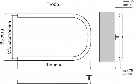 П-обр БШ 500х400 Полотенцесушитель  TERMINUS Чапаевск - фото 3